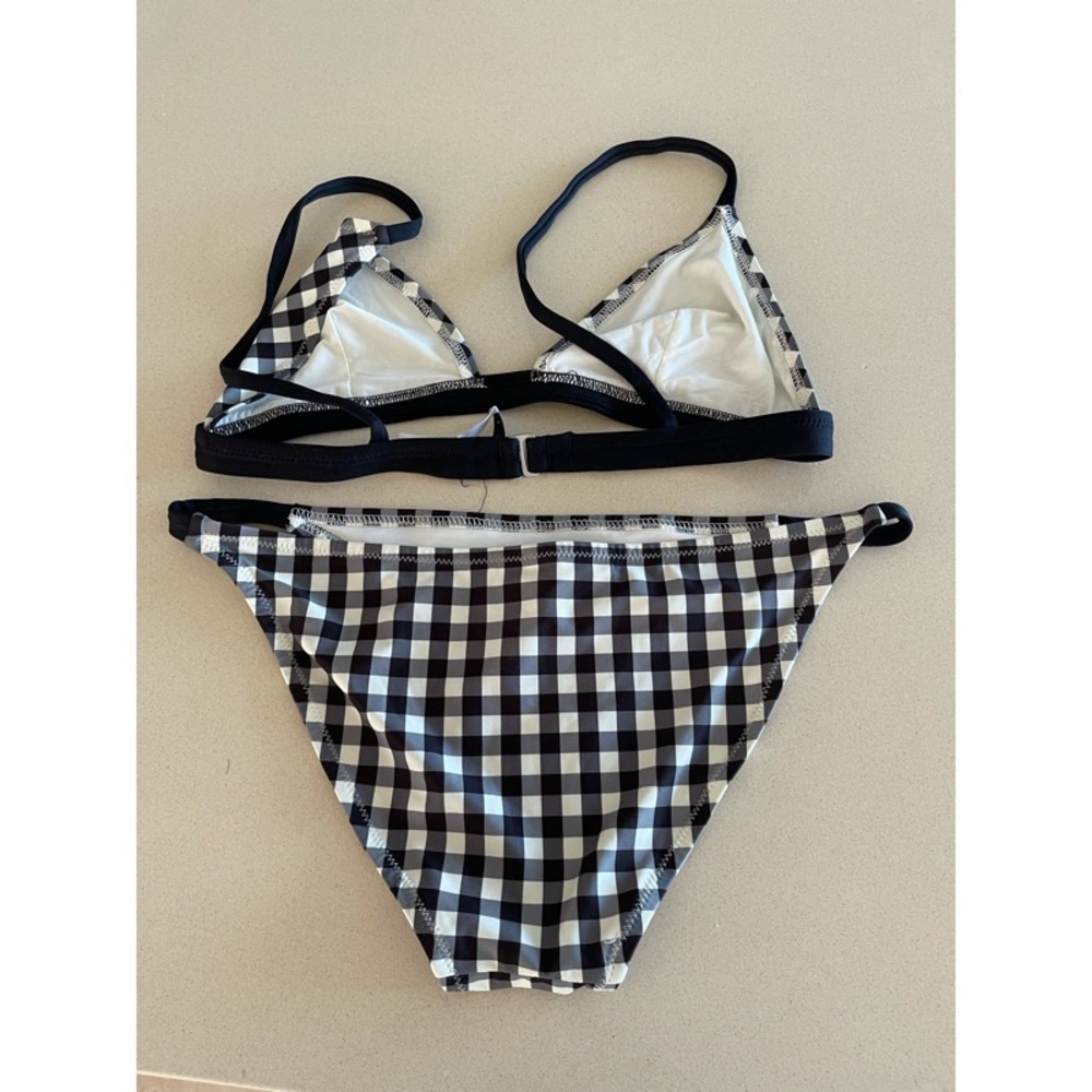 Solid & Striped Gingham Bikini Large - image 3
